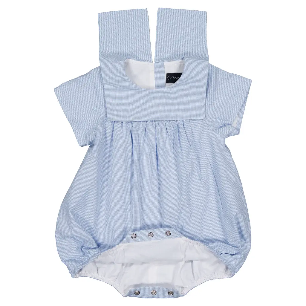 Barboteuse BOURBON- bleue col marin | Maison Marelle